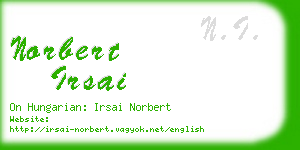 norbert irsai business card